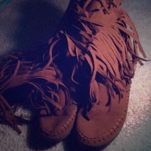 Native American fringe boots
